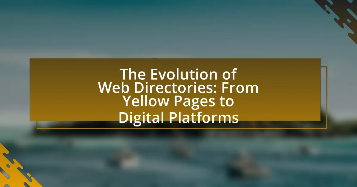 The Evolution of Web Directories: From Yellow Pages to Digital Platforms