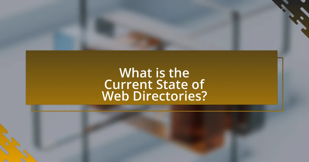 What is the Current State of Web Directories?