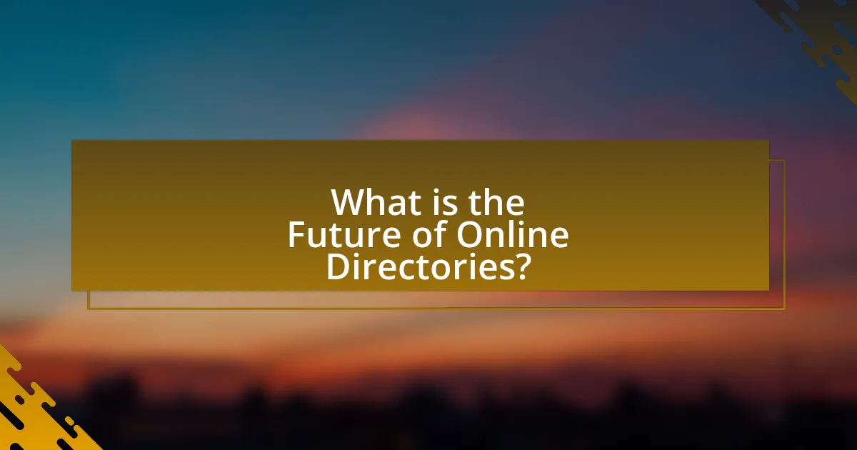 What is the Future of Online Directories?